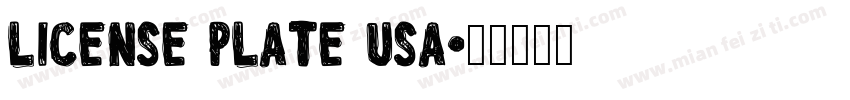 LICENSE PLATE USA字体转换